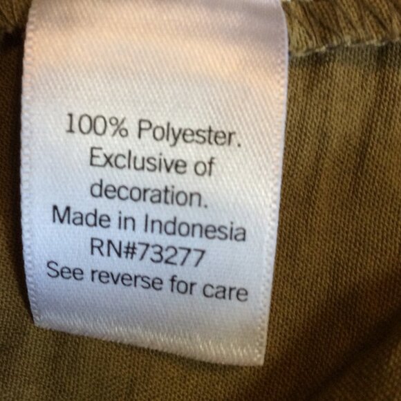 Nine West Olive Green Peplum Top Size Large - Picture 6 of 7